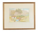Driving cattle by Joseph Walter West, Watercolour and pencil, offered Mar 2021