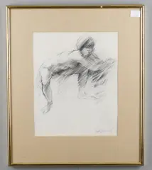 Nude- still life study Pencil Signed and dated 79 40 x 32cm (15½ x 12½ in.) And another pencil nude study by Butler, 34.5 by 37.5cms (2) by Ralph Brown, Pencil, sold Mar 2021