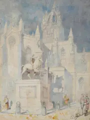 Seven continental views by Alfred-Charles Conrade, Pencil and watercolour, sold Jan 2021