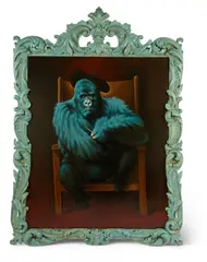 Rembrandt gorilla by Anastasia Belous, Oil on canvas, sold Jan 2021