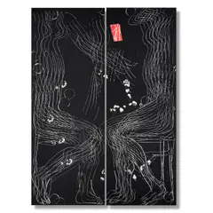 Diptych by Agustí Puig, 2012, Mixed media on board One panel signed, inscribed and variously dated, sold Jan 2021