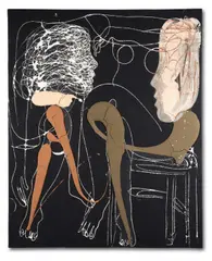 One chair by Agustí Puig, Mixed media on linen laid to board, sold Jan 2021