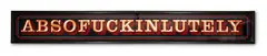 Absofuckinglutely by Ryan Callanan aka Ryca, 2016, Wood, glass, resin and gold leafSigned, dated and inscribed verso, sold Jan 2021