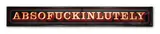 Absofuckinglutely by Ryan Callanan aka Ryca, 2016, Wood, glass, resin and gold leafSigned, dated and inscribed verso, sold Jan 2021