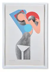 Km (kate moss) by Gerald Laing, 2008, Screenprint in seven colours, sold Jan 2021