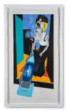 Domestic perspective by Gerald Laing, 2009, pencil, sold Jan 2021