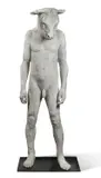 Standing full length minotaur by Beth Carter, Plaster on a metal base190 x, sold Jan 2021