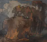 Lambs- Please see condition report 14th January by Frank Brangwyn, Oil on canvas, sold Jan 2021