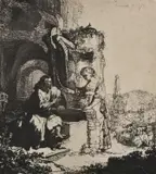Woman of Samaria Etching, from the Millenium Edition, 1999 by Rembrandt Harmensz van Rijn, Etching, from the Millenium Edition, offered Jan 2021