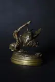 A patinated bronze model of a finch or a linnet by AAfter Paul Comolera, bronze, sold Dec 2020