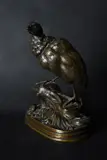A patinated bronze model of a standing Ptarmigan or partridge by Ferdinand Pautrot, bronze, offered Dec 2020