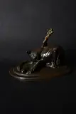 A rare patinated bronze model of a washing cat by Emmanuel Frémiet, bronze, sold Dec 2020