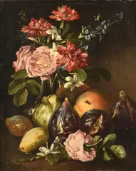 Still life with flowers by Abraham Brueghel, oil, sold Nov 2020