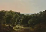 A wooded landscape by Jean-Joseph-Xavier Bidauld, Oil on paper, sold Nov 2020