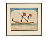 The Algerian GalleyPen by John Buck, ink and watercolourSigned, sold Nov 2020