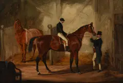 Mr John Bowes' West Australian with Butler Up by Henry Alken Jnr., 1853, oil, sold Nov 2020