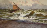 Stormy-Morning by Thomas Rose Miles, oil, sold Nov 2020