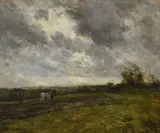 PloughingOil on canvasSigned lower left51 x 61.5cm (20 x 24 in.) by John Falconer Slater, oil, sold Nov 2020