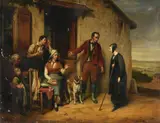 The good Samaritans Oil on canvasSigned lower left 114.5 x 146cm (45 x 57¼ in.) by Paul Émile Destouches, Oil on canvasSigned lower left, sold Nov 2020