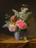 Vase of flowersOil on canvas Signed lower left 62 x 46.5cm (24¼ x 18¼ in.) by Jules Ferdinand Médard, oil, offered Nov 2020