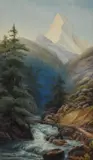The MatterhornWatercolour 48 x 27cm (18¾ x 10½ in.) by James Whittet Smith, watercolor, sold Nov 2020