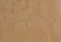 Study of a puppyPencil10 x 14.5cm (3¾ x 5½ in.)Provenance:Chris Beetles Ltd, LondonCondition Report: Under glass, unexamined out of glazed frame by Cecil Charles Windsor Aldin, watercolor, sold Nov 2020
