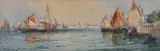 Venice from the public gardens by Thomas Bush Hardy, 1893, watercolor, sold Nov 2020