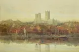 Lincoln Cathedral by Harry T. Hine, pencil, sold Nov 2020