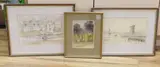Trees above a sand quarry by Nigel Price, watercolour, offered Apr 2022