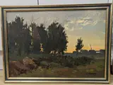 Forest landscape by Nikolai Alexandrovich Yablokov, 1970, oil on board, offered Apr 2022