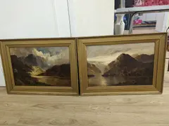 Highland landscapes by Aubrey Ramus, oil, sold Apr 2022