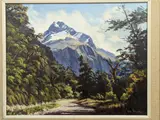 Mount Lyttle from the road to Milford by Star Robertson, oil on board, sold Apr 2022