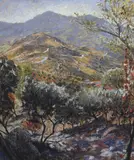 Scorched Earth Mountains of Andalusiamixed mediaNEAC Exhibition by Patrick Cullen, mixed media, sold Apr 2022