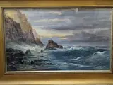 A wild Cornish coast' No by Richard Short, watercolour, sold Apr 2022