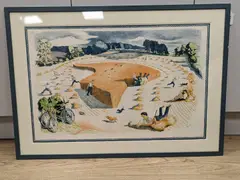 School print by John Nash, lithograph, sold Apr 2022