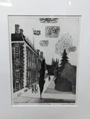 Marlborough College 1963 by Julian Trevelyan, etching, sold Apr 2022