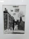 Marlborough College 1963 by Julian Trevelyan, etching, sold Apr 2022