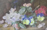Still life of blossom by Vincent Clare, oil on canvas, offered Apr 2022