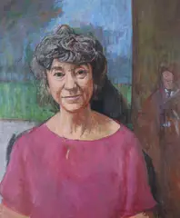 Portrait of a lady wearing a pink dress by William Bowyer, oil on canvas, offered Apr 2022