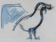 Black by Alan Lowndes, pencil and watercolour, sold Apr 2022