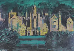 Harlaxton Manor' 1977 by John Piper, screenprint, sold Apr 2022