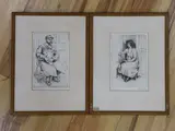Young Girl' and 'Chelsea Pensioner by Moira Hoddell, pencil, offered Apr 2022