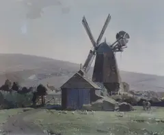 Polegate Mill by Edwin Byatt, print, offered Apr 2022