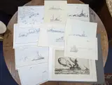 Assorted original artworks and an etching1 by Nelson Dawson, Pencil sketch; 'Miranda', sold Mar 2022