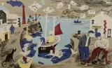 Harbour (SP3), 48 x 75cm by Julian Trevelyan, lithograph, sold Mar 2022