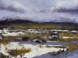 Winter by Katerina Kovalova, 2016, oil on board, sold Mar 2022