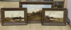 River landscapes by William Manners, 1891, oil, sold Mar 2022