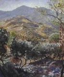 Scorched Earth Mountains of Andalusiamixed mediaNEAC Exhibition by Patrick Cullen, mixed media, offered Mar 2022