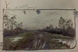The Back Lane to Holywell Church by Gilbert Baird Fraser, watercolour, sold Mar 2022
