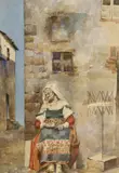 Contemplation by Hubert von Herkomer, 1879, watercolour, sold Mar 2022